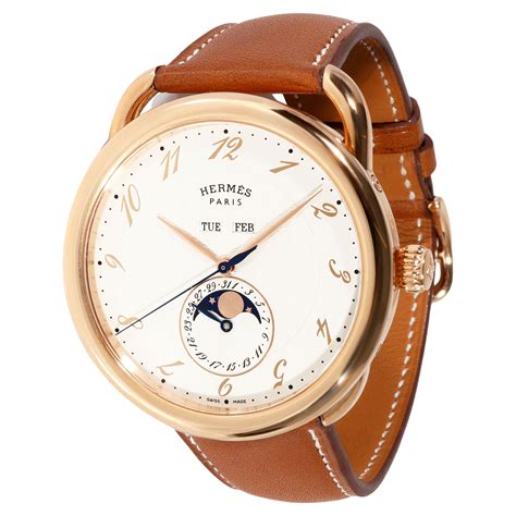 arceau grande lune watch|hermes rose gold lune watch.